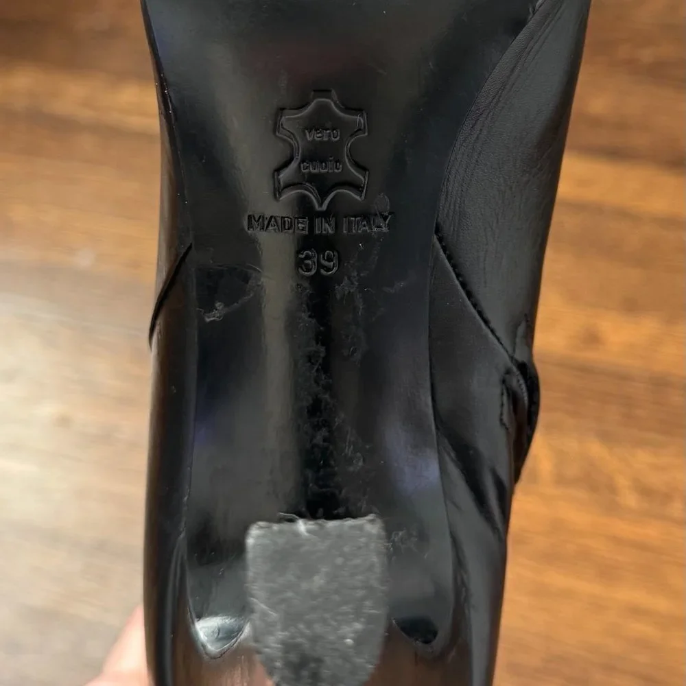 L.K. Bennett London  Black Leather Knee high Boots - Picture 8 of 8